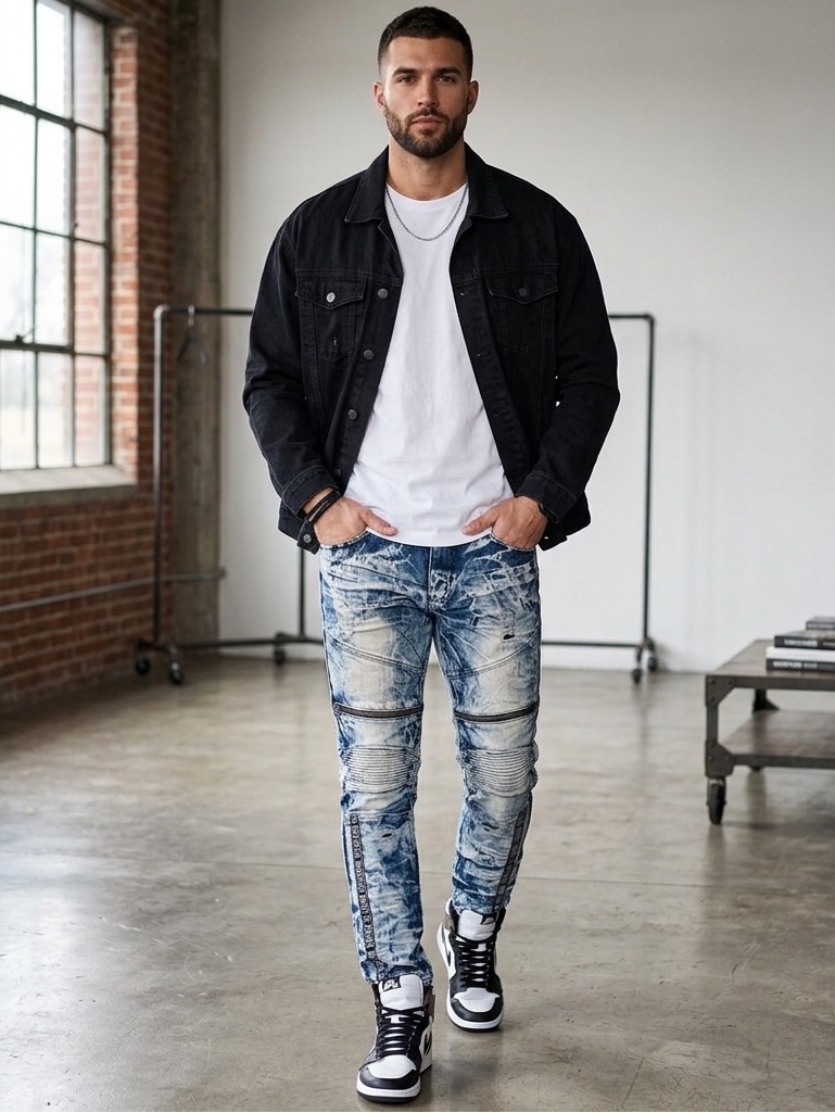 Red Ape Distressed Acid Washed Jeans Y2k Streetwear Size 32x30